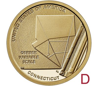  Монета 1 доллар 2020 «Шкала переменных Гербера» D (Американские инновации), фото 1 