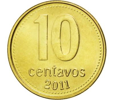  Монета 10 сентаво 2011 Аргентина, фото 1 