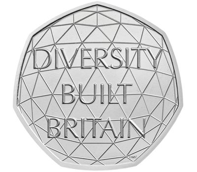  Монета 50 пенсов 2020 «Многонациональная Британия» Великобритания, фото 1 