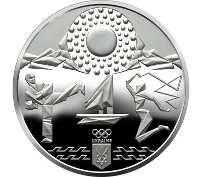  Монета 2 гривны 2020 «Игры XXXII Олимпиады в Токио» Украина, фото 1 