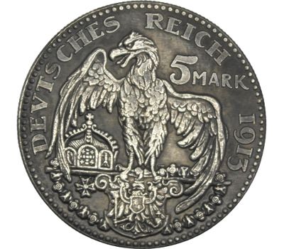  Монета 5 рейхсмарок 1913 «Людвиг III» Германия (копия), фото 2 