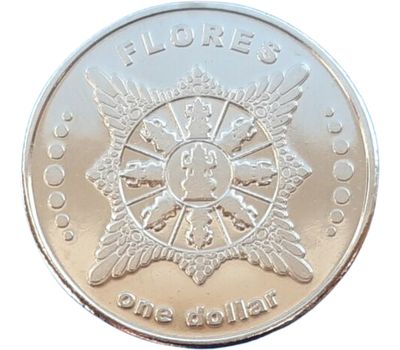  Монета 1 доллар 2020 «Парусник «Фермопилы» Остров Флорес, фото 2 
