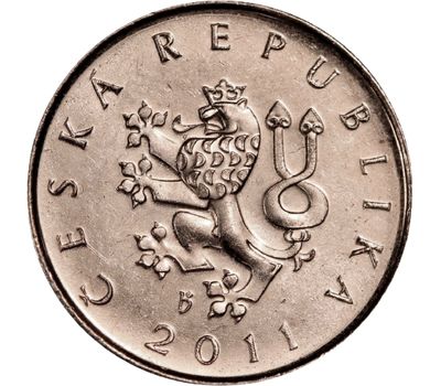  Монета 1 крона 2011 Чехия, фото 2 