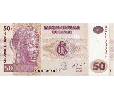  Банкнота 50 франков 2013 Конго Пресс, фото 1 