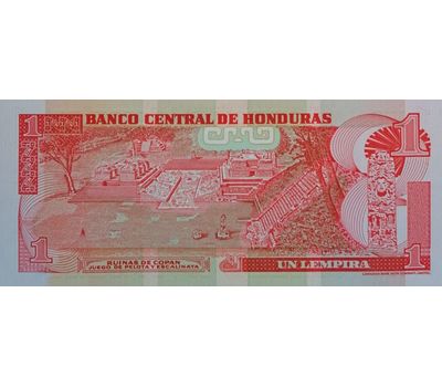  Банкнота 1 лемпира 2004 Гондурас Пресс, фото 2 