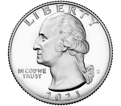  Монета 25 центов 2021 «Джордж Вашингтон пересекает реку Делавэр» США D, фото 2 