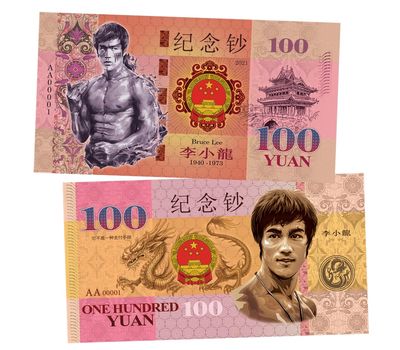  Сувенирная банкнота 100 юаней «Брюс Ли», фото 1 