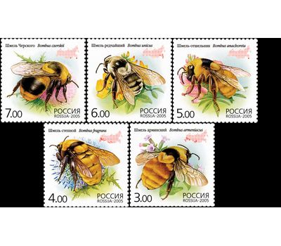  5 почтовых марок «Фауна. Насекомые» 2005, фото 1 
