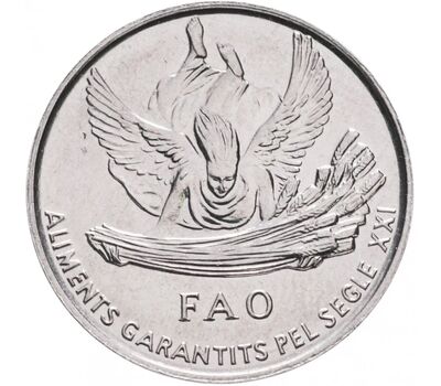  Монета 1 сантим 1999 «ФАО — ангел» Андорра, фото 1 