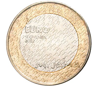  Монета 3 евро 2022 «150 лет со дня рождения Матия Яма» Словения, фото 2 