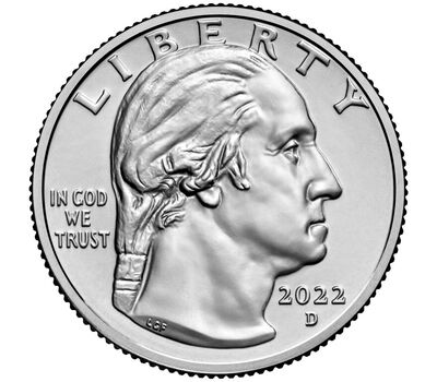  Монета 25 центов 2022 «Нина Отеро-Уоррен» (Выдающиеся женщины США) D, фото 2 