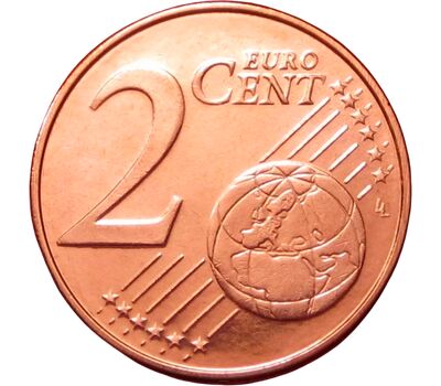  Монета 2 евроцента 2004 Люксембург, фото 2 