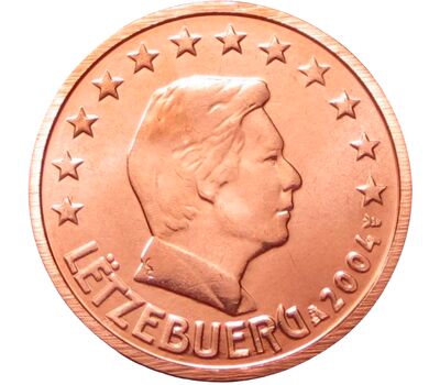  Монета 2 евроцента 2004 Люксембург, фото 1 