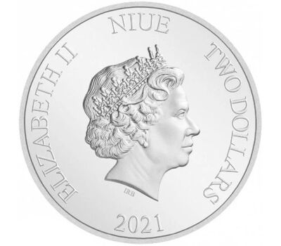  Монета 2 доллара 2021 «Императрица. Сяо Фэнь. Пираты Карибского моря» Ниуэ (серебро 1 унция), фото 2 