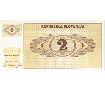  Банкнота 2 толара 1990 Словения Пресс, фото 2 