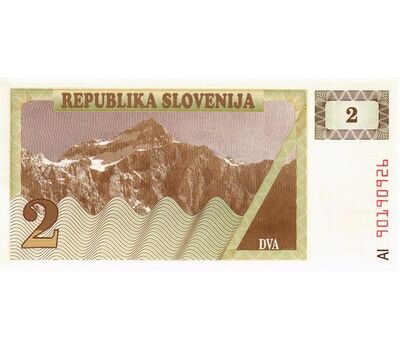  Банкнота 2 толара 1990 Словения Пресс, фото 1 