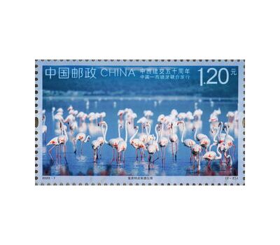 2 почтовые марки «Совместный выпуск с Испанией. Птицы» Китай 2023, фото 3 