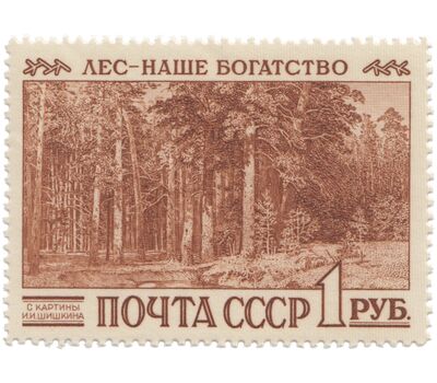  Почтовая марка «Международный конгресс по охране лесов» СССР 1960, фото 1 