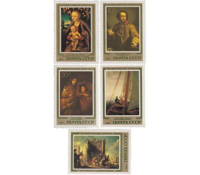  5 почтовых марок «Шедевры Государственного Эрмитажа. Немецкая живопись» СССР 1983, фото 1 