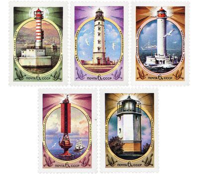  5 почтовых марок «Маяки Черного и Азовского морей» СССР 1982, фото 1 