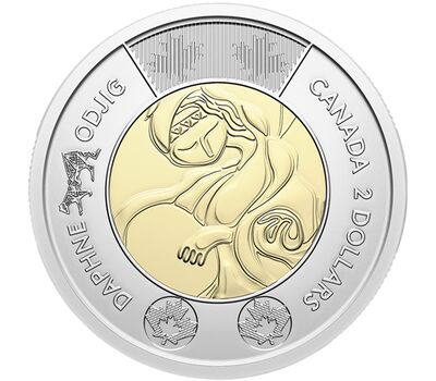  Монета 2 доллара 2025 «Дафни Оджиг» Канада, фото 1 