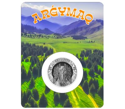  Монета 200 тенге 2025 «Культовые животные — тотемы кочевников — лошадь Аргамак» Казахстан (в блистере), фото 1 