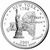  Монета 25 центов 2001 «Нью-Йорк» (штаты США) случайный монетный двор, фото 1 