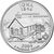  Монета 25 центов 2004 «Айова» (штаты США) случайный монетный двор, фото 1 