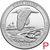  Монета 25 центов 2018 «Убежище дикой природы острова Блок» (45-й нац. парк США) P, фото 1 