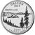  Монета 25 центов 2005 «Орегон» (штаты США) случайный монетный двор, фото 1 