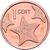  Монета 1 цент 2015 «Морская звезда» Багамские острова, фото 1 