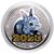  Цветная монета 25 рублей «Год кролика 2023 — Кролик» в синей открытке, фото 2 